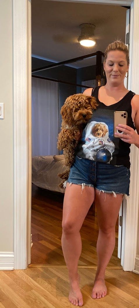 Customer photo review of Custom Pet Art Ladies Crew
