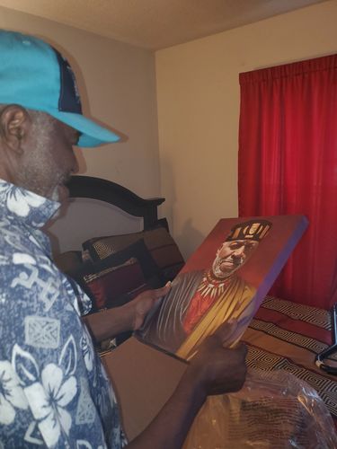 Customer photo review of The African King - Custom Canvas