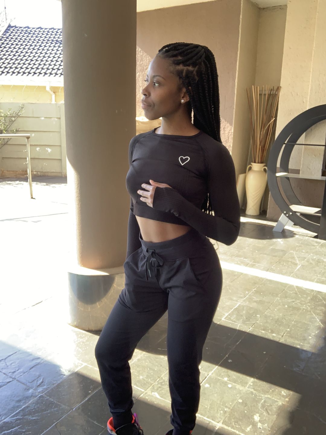 Customer photo review of Form fit Joggers - Black