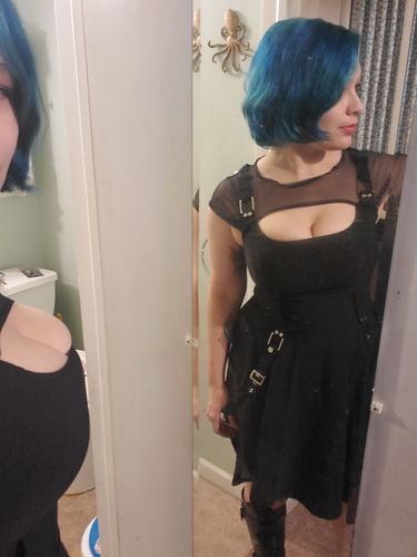 Customer photo review of Goth Open Chest Sexy Dress