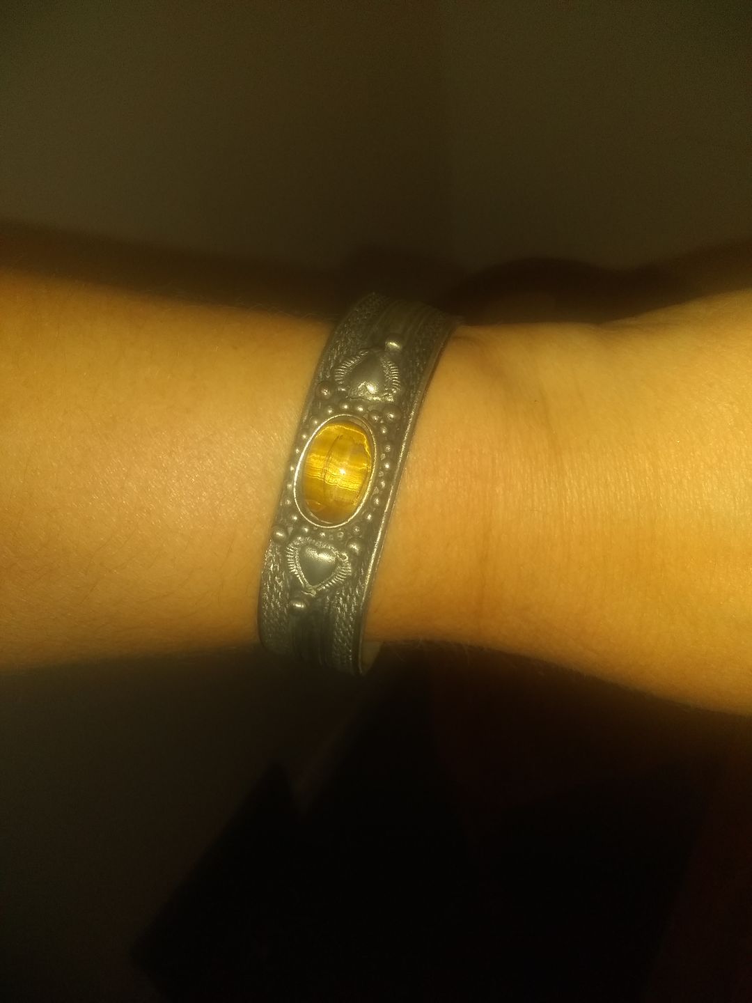 Customer photo review of Tigers Eye Bohemian Cuff Bracelet