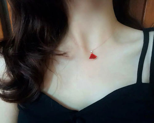 Customer photo review of sector sterling silver agate necklace