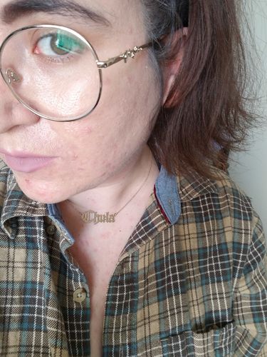 Customer photo review of Chula Nameplate Necklace