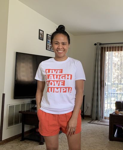 Customer photo review of Filipino T-Shirt Lumpia Pinoy Food Print