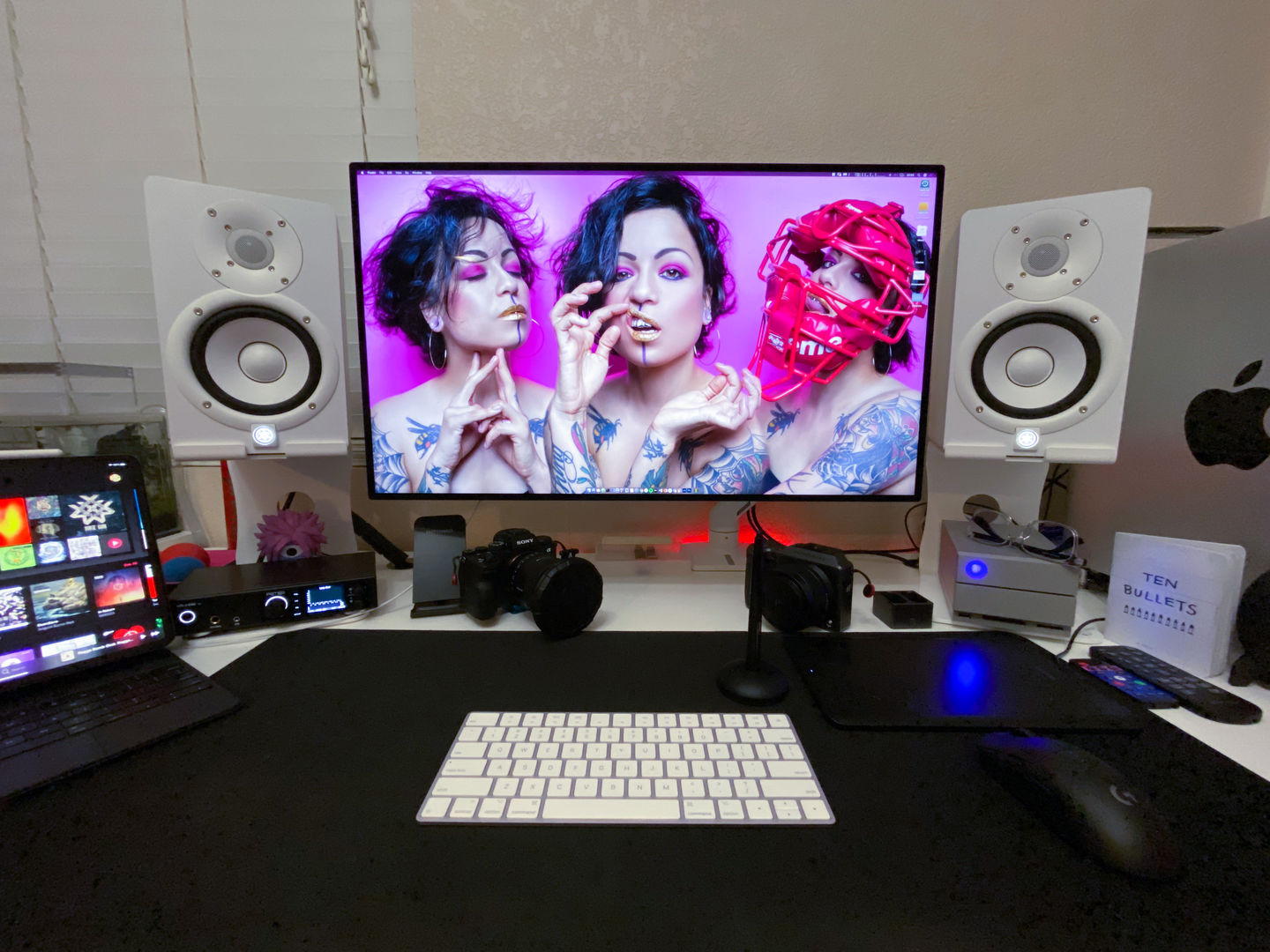 Customer photo review of SOUNDRISE PRO Studio Monitor Stands 9" | Made in USA | Pair