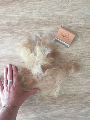 Customer photo review of Brosse Anti-Poils Chien, Chat, Cheval, Lapin | Original | Pilpoil®
