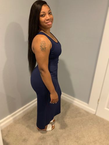 Customer photo review of Chill Days Maxi Dress (Navy Blue)