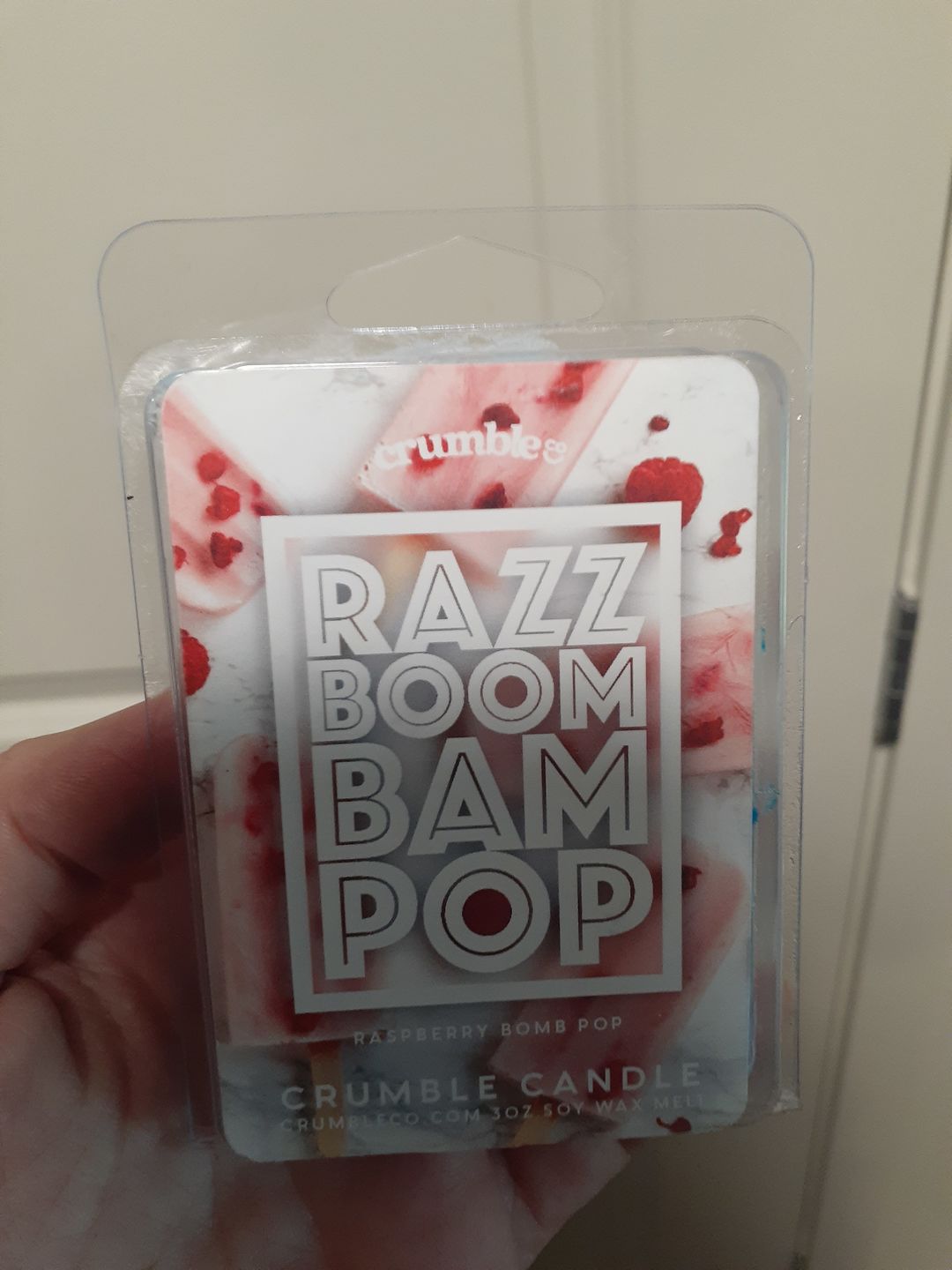 Customer photo review of Razz Boom Bam Pop! Wax Melts