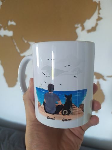 Customer photo review of Herrchen mit Hund - Personalisierte Tasse