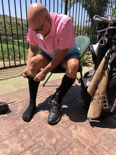 Customer photo review of Knee-High Compression - Black