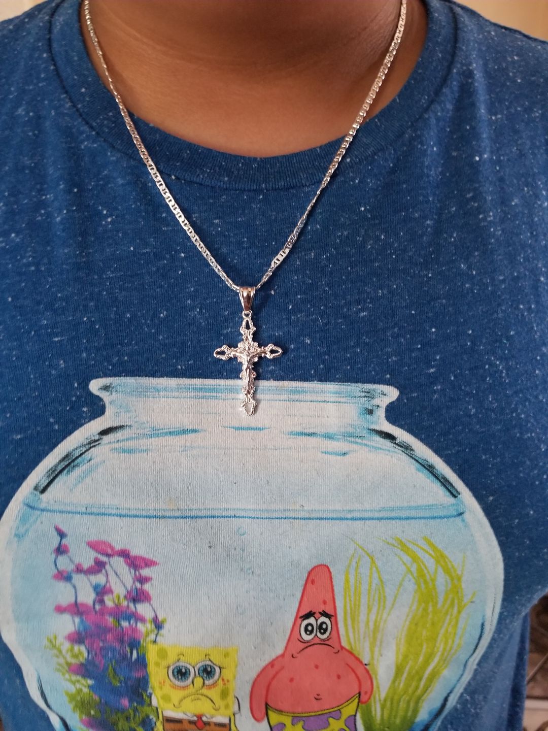 Customer photo review of Sterling Silver Mariner Chain 3mm 16"- 22"
