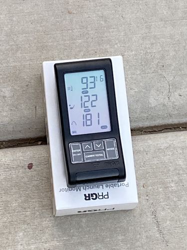 Customer photo review of PRGR Black Pocket Golf Launch Monitor
