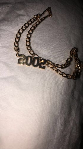 Customer photo review of Birth date anklet