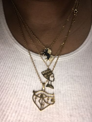 Customer photo review of Black Unicorn Necklace