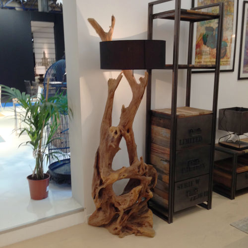 Customer photo review of Standlampe Teak Wurzelholz  RIAZ  | inkl. Lampenschirm