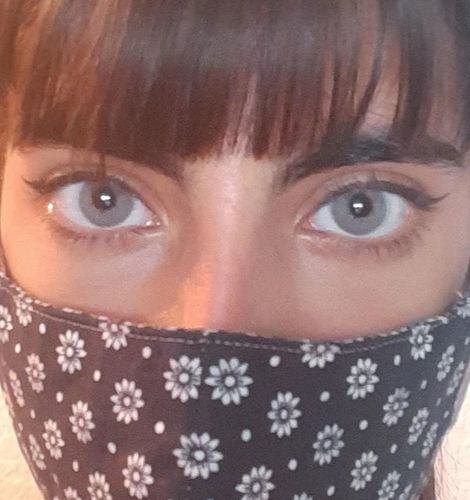 Customer photo review of Icoloured® Polar Lights Blue Colored Contact Lenses