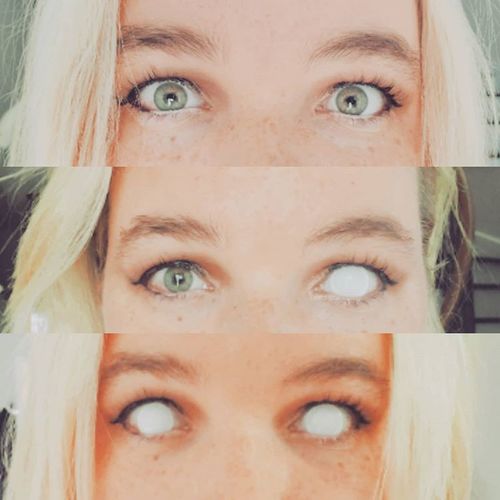 Customer photo review of Icoloured® Blind White Special Effect Colored Contact Lenses