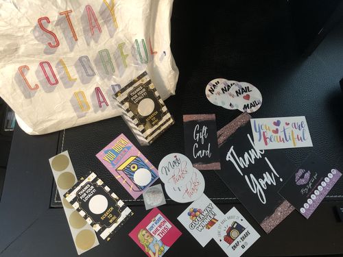 Customer photo review of Mani Thanks Round Stickers
