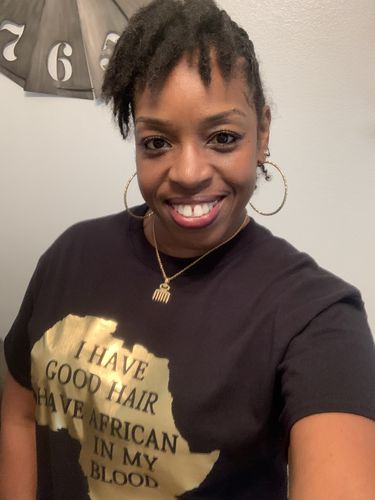 Customer photo review of Duafe Adinkra Necklace