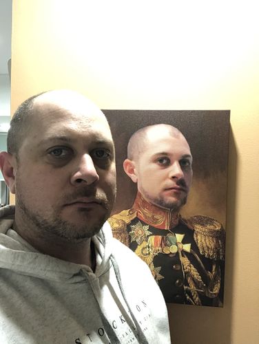 Customer photo review of The Veteran - Custom Canvas
