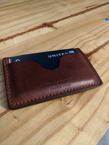Customer photo review of No.54 | 'Chestnut' Minimalist Leather Wallet