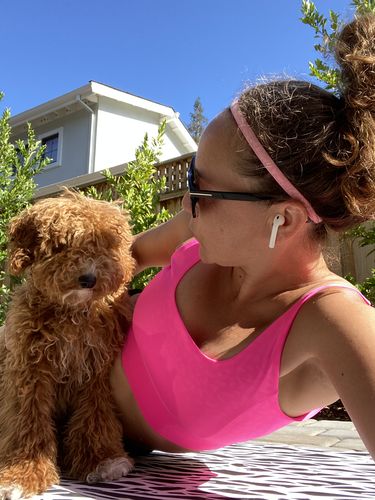 Customer photo review of Chi Chi Bra - Neon Pink