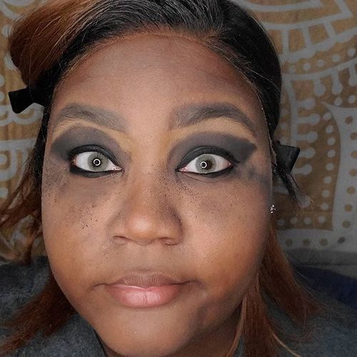 Customer photo review of Icoloured® Polar Lights Grey Colored Contact Lenses