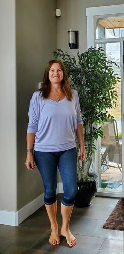 Customer photo review of M Rena Denim Crop Legging