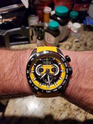 Customer photo review of SHIFT - Yellow Swiss Sport Chrono Watch