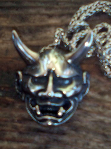 Customer photo review of Hannya Mask Chain Necklace