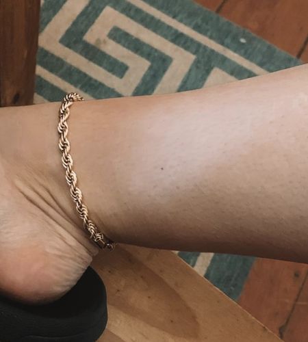 Customer photo review of Chunky Rope anklet GOLD