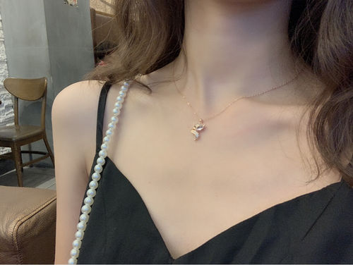Customer photo review of Sterling Silver Fox Necklace