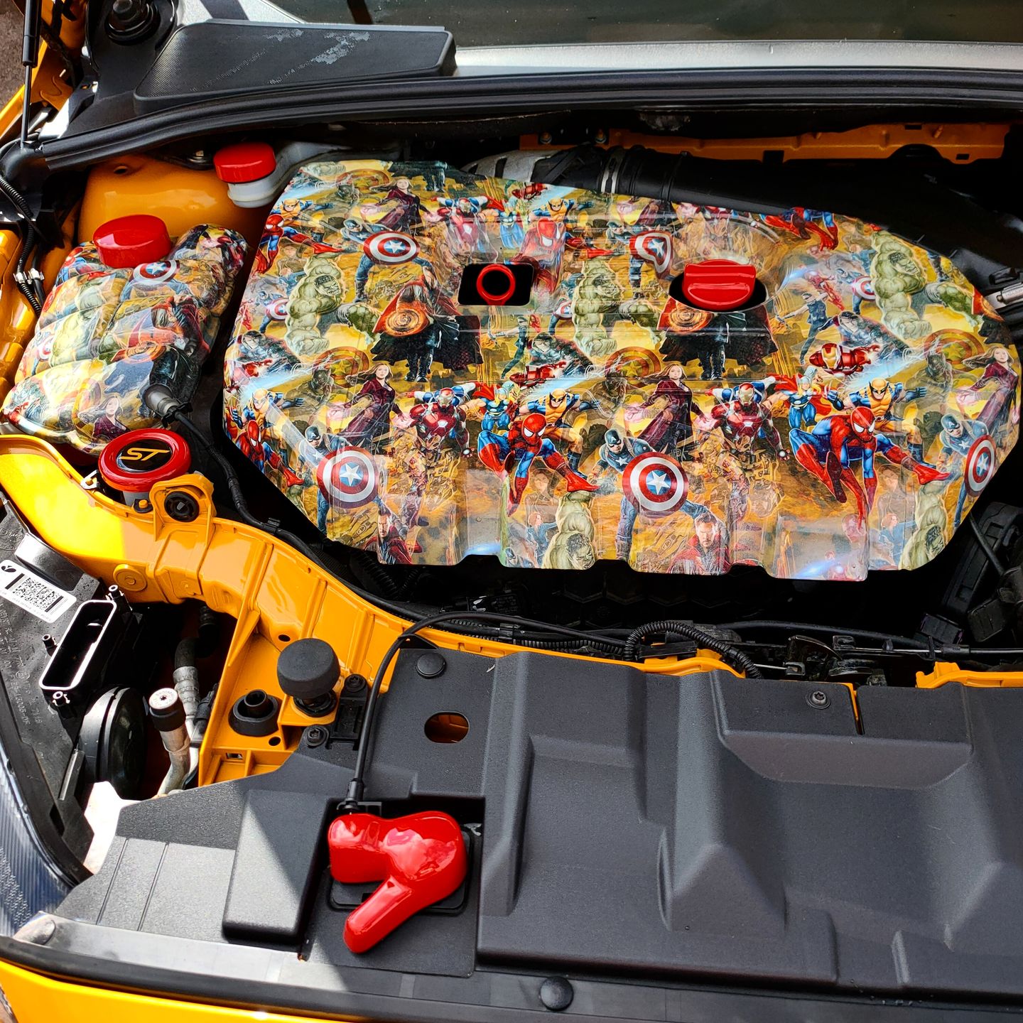 Customer photo review of Mk2/3/4 Focus / Mk 6/7/8 Fiesta, ST180 Engine Cap Cover Kit (Painted/ Hydrodipped)