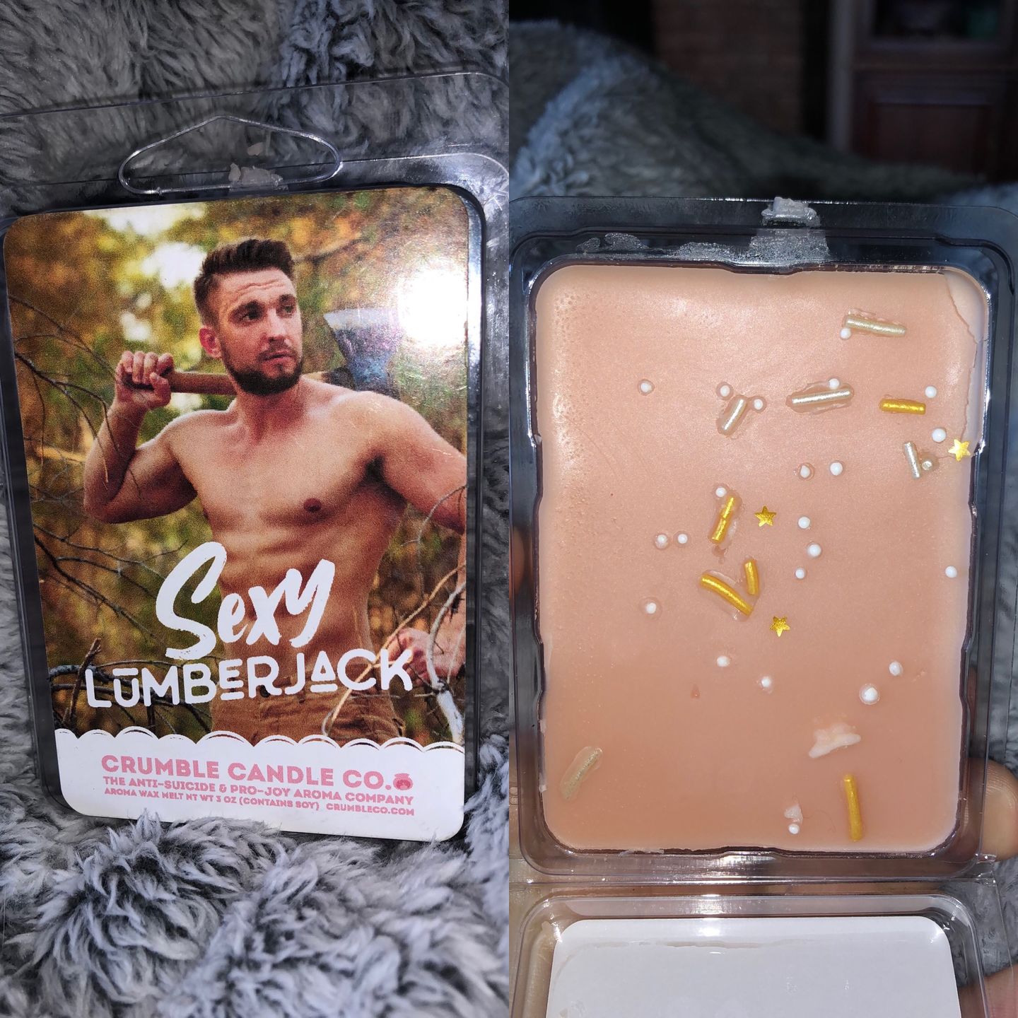 Customer photo review of Sexy Lumberjack Wax Melts