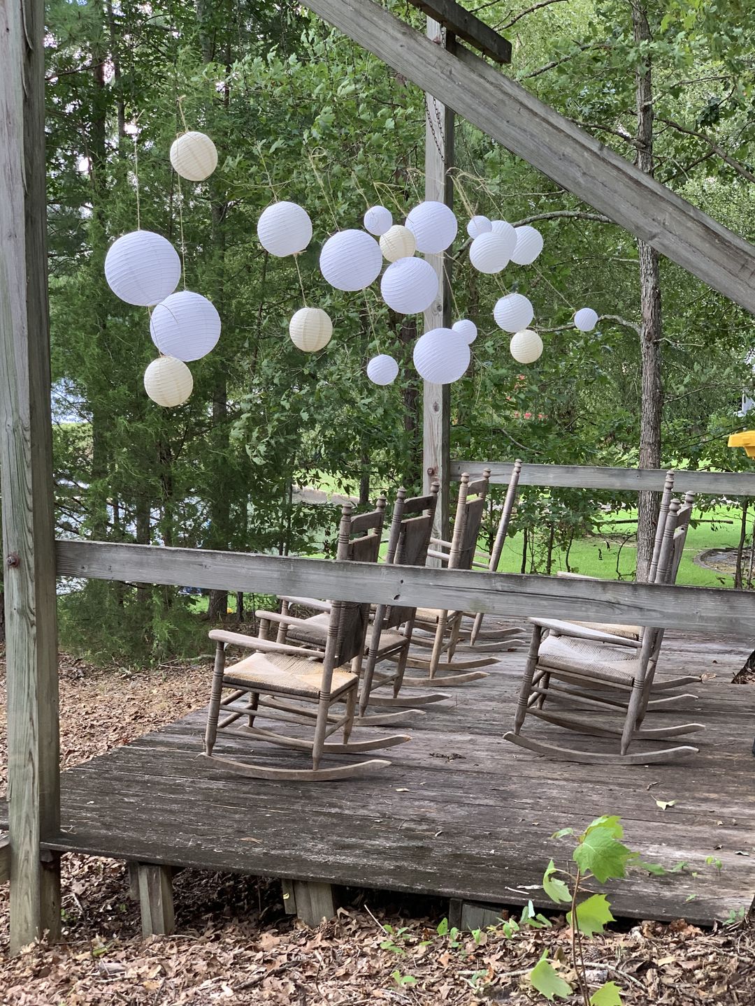 Customer photo review of Ultimate 20-Piece White Variety Paper Lantern Party Pack - Assorted Sizes of 6", 8", 10", 12" (5 Round Lanterns Each) for Weddings, Events and Decor