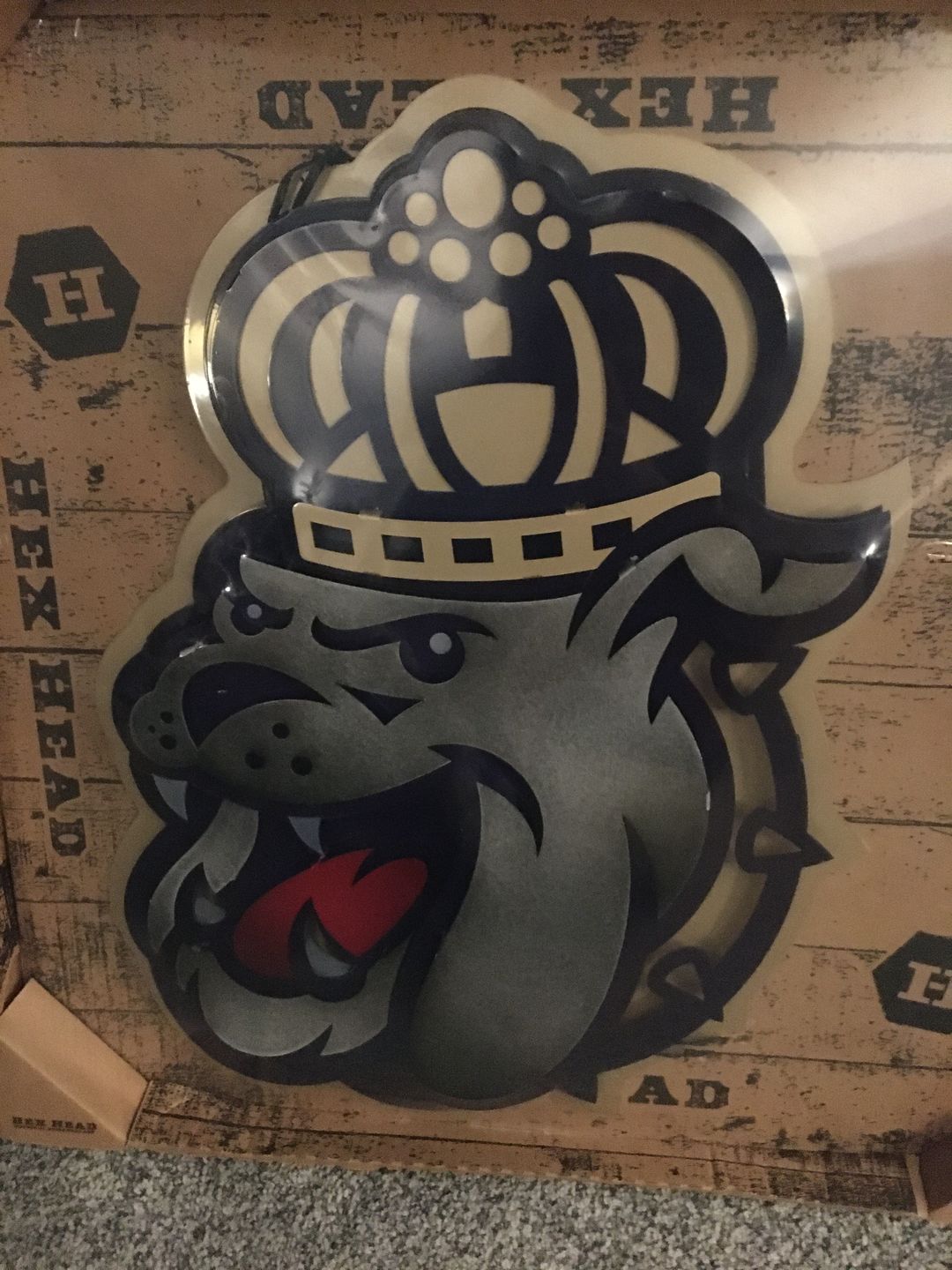 Customer photo review of James Madison University Dukes Mascot 3D Artwork