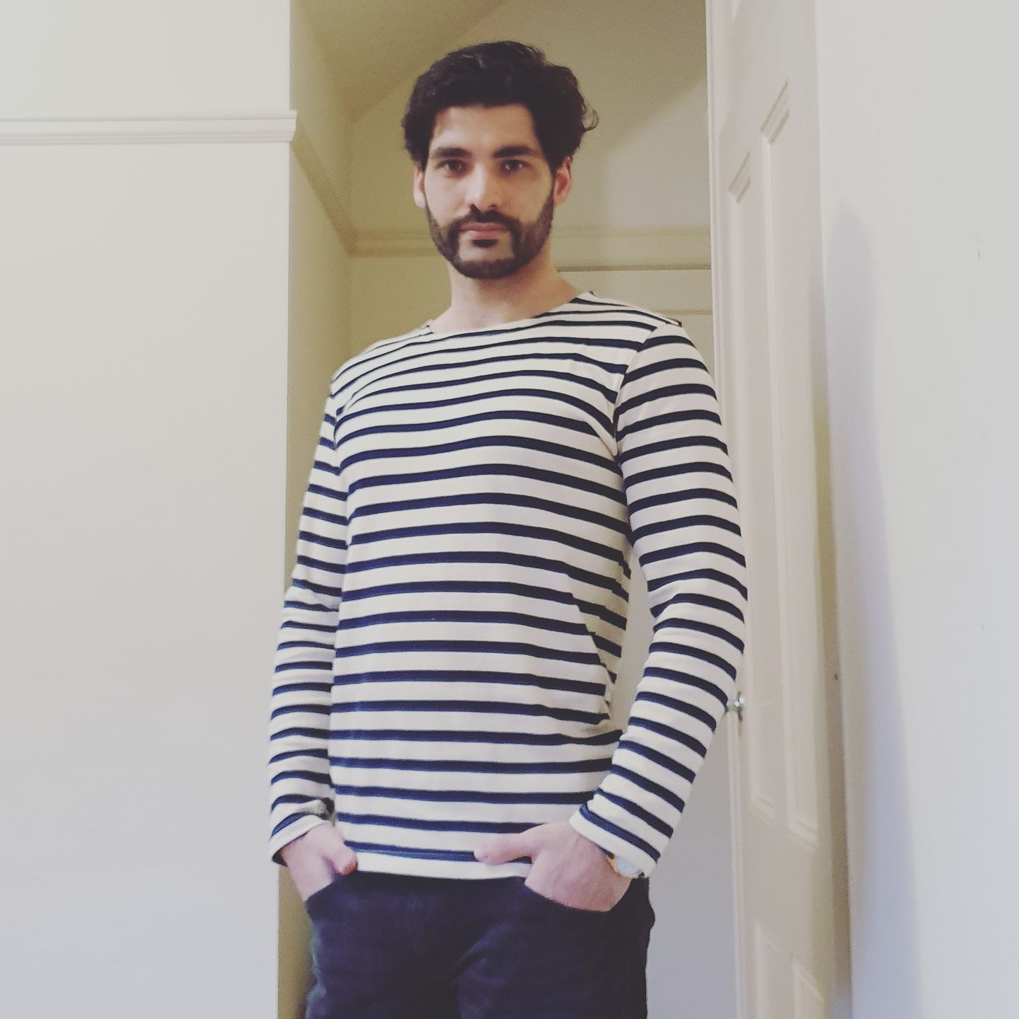 Customer photo review of Breton Stripe Long Sleeve T-Shirt