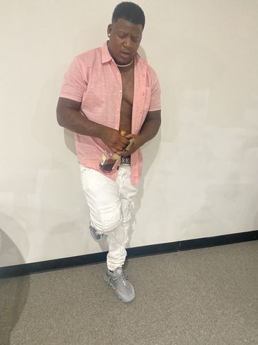 Customer photo review of 18k Gold Finish Simulated Diamond Cluster Chain