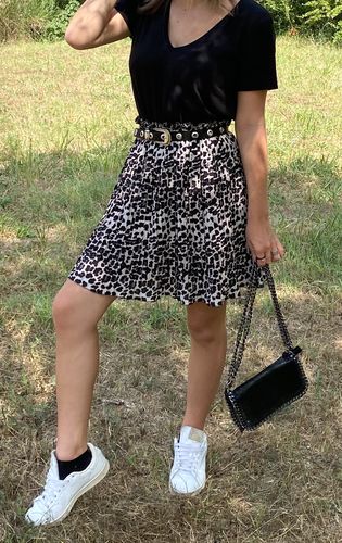 jupe patineuse leopard