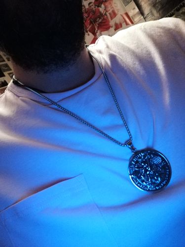 Customer photo review of ST MICHAELS  NECKLACE