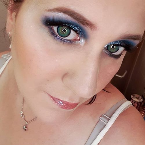 Customer photo review of Icoloured® Egypt Blue Colored Contact Lenses