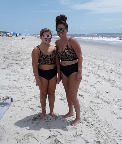 Customer photo review of The Lounger Top | Leopard Print