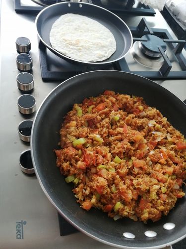 Reseña con foto de un cliente sobre Machaca de Res