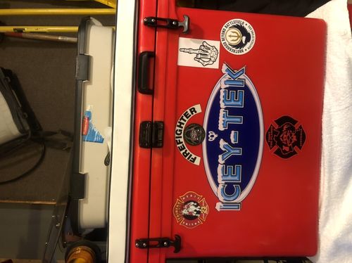 Customer photo review of ICEY-TEK Classic 120 Quart Cooler Seat Cushion