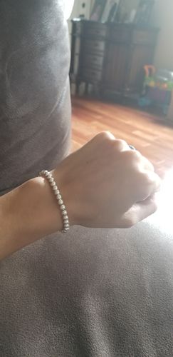 Customer photo review of THE BEADED RING - STERLING SILVER