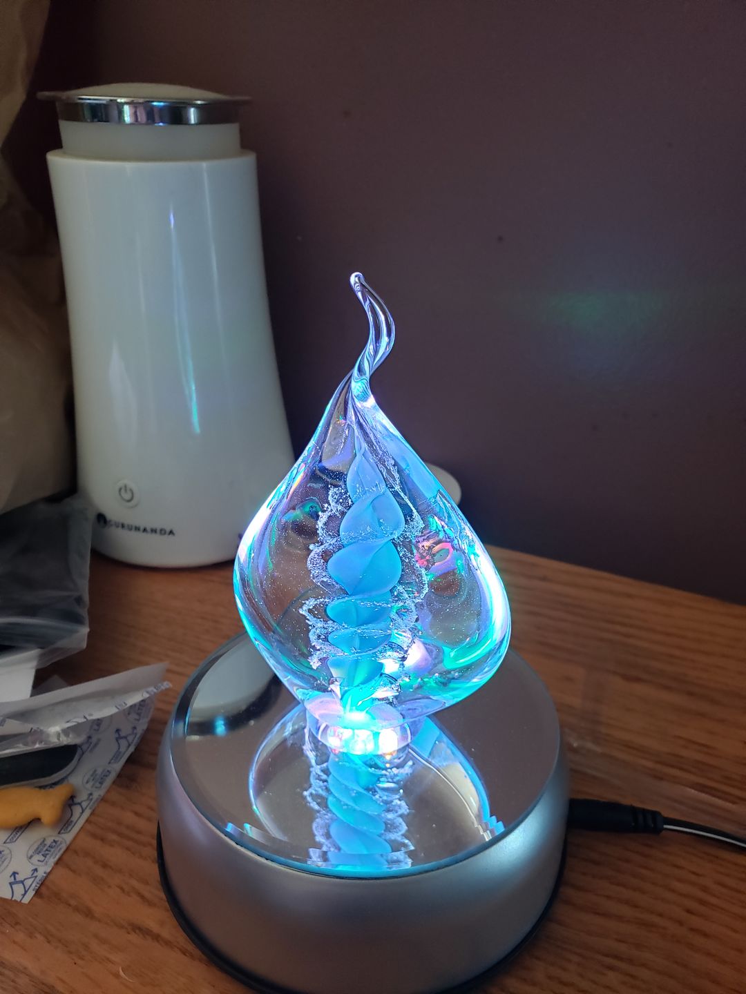 Customer photo review of Multi-Color Lucite Light Stand