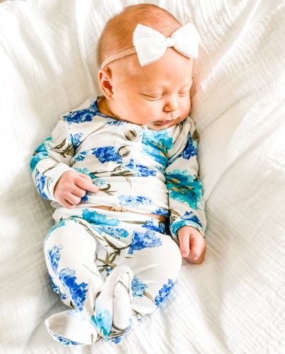 Customer photo review of Ivy Top + Bottoms (Newborn Size)