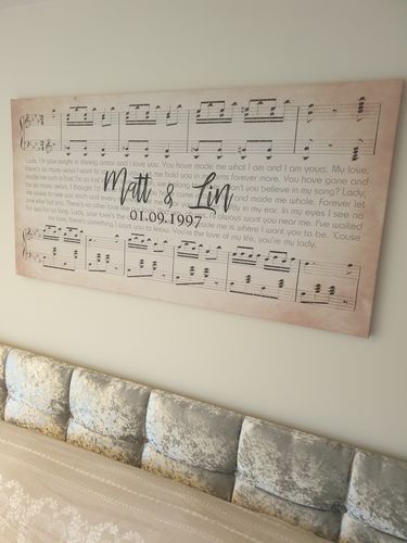 Customer photo review of Custom Couple Music Premium Canvas - Ready to Hang