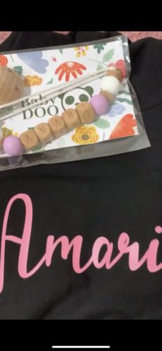 Customer photo review of Babydoo - Celeste Personalised Dummy Chain