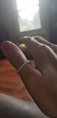 Customer photo review of THE BEADED BRACELET - STERLING SILVER